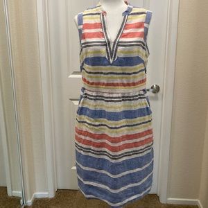 Boden linen striped dress